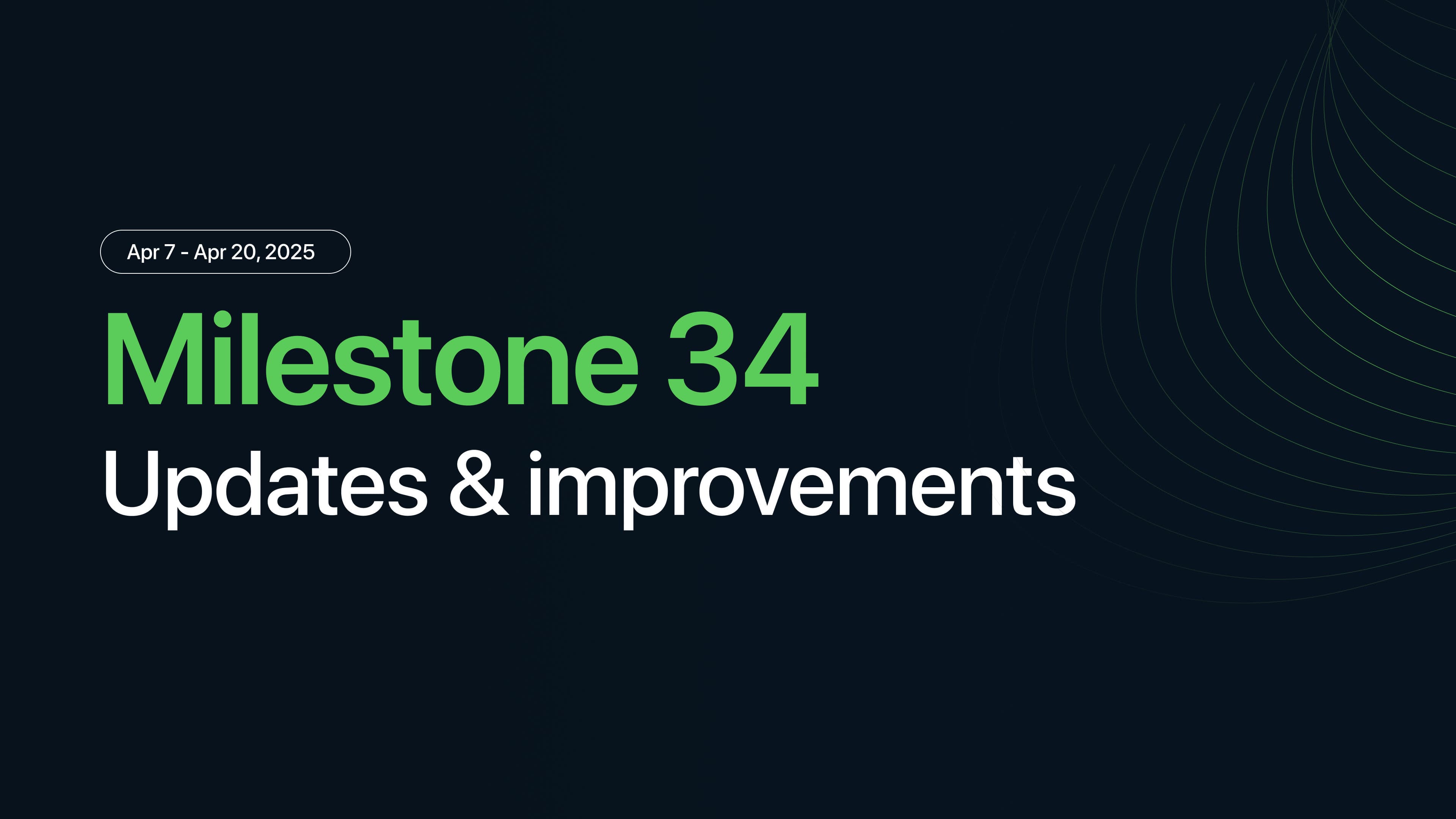 Milestone M34 updates